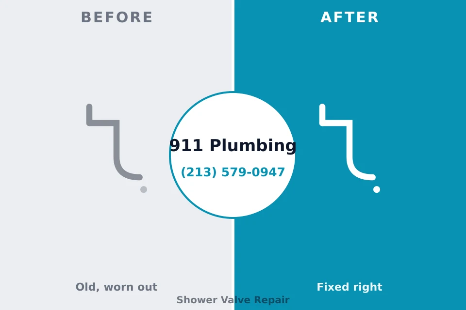 Before and after: plumbing repair Old Greenwich, CT